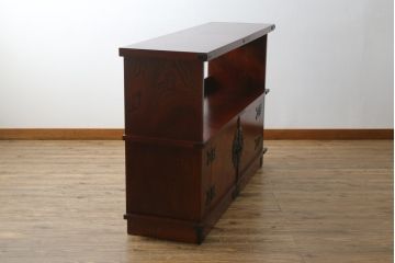 中古　美品　岩谷堂箪笥　和モダンな空間づくりにおすすめの飾り棚(陳列棚、収納棚、戸棚、茶棚)(R-081438)