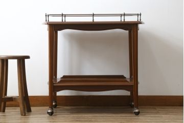 中古　美品　DREXEL HERITAGE(ドレクセルヘリテイジ)　Et Cetera(エトセトラ)　落ち着いた色合いのワゴン(トロリー、キッチンワゴン、キッチンラック、サイドテーブル、店舗什器)(R-081439)