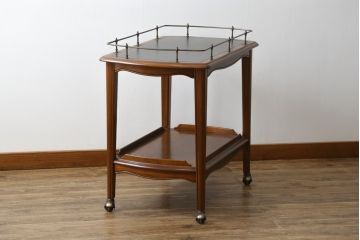 中古　美品　DREXEL HERITAGE(ドレクセルヘリテイジ)　Et Cetera(エトセトラ)　落ち着いた色合いのワゴン(トロリー、キッチンワゴン、キッチンラック、サイドテーブル、店舗什器)(R-081439)