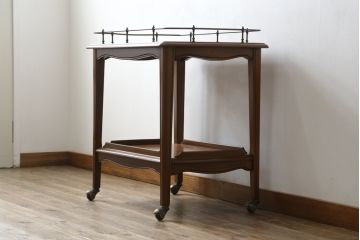 中古　美品　DREXEL HERITAGE(ドレクセルヘリテイジ)　Et Cetera(エトセトラ)　落ち着いた色合いのワゴン(トロリー、キッチンワゴン、キッチンラック、サイドテーブル、店舗什器)(R-081439)