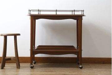 中古　美品　DREXEL HERITAGE(ドレクセルヘリテイジ)　Et Cetera(エトセトラ)　落ち着いた色合いのワゴン(トロリー、キッチンワゴン、キッチンラック、サイドテーブル、店舗什器)(R-081439)