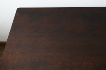 中古　特大サイズ　希少な廃番品　北海道民芸家具　洗練されたデザインが魅力のダイニングテーブル(食卓、作業台、4人掛け、6人掛け)(R-081440)