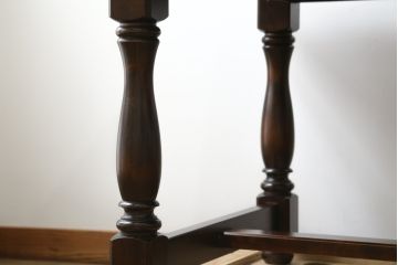 中古　特大サイズ　希少な廃番品　北海道民芸家具　洗練されたデザインが魅力のダイニングテーブル(食卓、作業台、4人掛け、6人掛け)(R-081440)