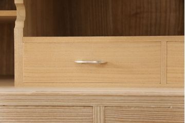 中古　上品な雰囲気漂う加茂総桐箪笥・上段(並厚、四方丸、総桐たんす、着物箪笥、衣装箪笥、ローボード、サイドボード)(R-081442)