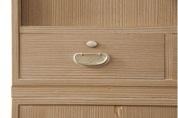 中古　上品な雰囲気漂う加茂総桐箪笥・上段(並厚、四方丸、総桐たんす、着物箪笥、衣装箪笥、ローボード、サイドボード)(R-081442)