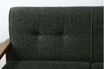 中古　美品　国産　職人手作り　カントリーハウス　Brugge(ブルージュ)　大正ロマンなお部屋にも馴染むクラシカルな挽き物脚デザインがお洒落な2Pソファ(二人掛け、2人掛けソファ)(定価約35万円)(R-081449)