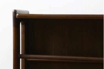 和製ビンテージ　オールドカリモク(karimoku)　木の温もりを感じるシンプルなオープンラック(収納棚、本棚、靴箱、玄関収納、スリッパ収納、ヴィンテージ)(R-081450)