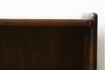和製ビンテージ　オールドカリモク(karimoku)　木の温もりを感じるシンプルなオープンラック(収納棚、本棚、靴箱、玄関収納、スリッパ収納、ヴィンテージ)(R-081450)