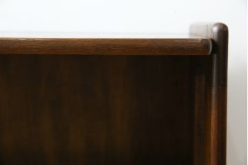 和製ビンテージ　オールドカリモク(karimoku)　木の温もりを感じるシンプルなオープンラック(収納棚、本棚、靴箱、玄関収納、スリッパ収納、ヴィンテージ)(R-081450)