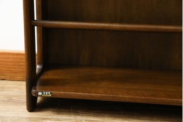 和製ビンテージ　オールドカリモク(karimoku)　木の温もりを感じるシンプルなオープンラック(収納棚、本棚、靴箱、玄関収納、スリッパ収納、ヴィンテージ)(R-081450)