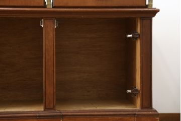 イギリスビンテージ　希少デザイン　クラシック　おしゃれな真鍮(しんちゅう)フレームのカウンターテーブルショーケース(ガラスケース、Gケース、ディスプレイケース、コレクションケース、飾り棚、陳列棚、店舗什器、英国、ヴィンテージ)(R-081451)