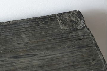 中古　希少!!　アンティーク調　総無垢材の味わい深い風合いが魅力的なボックス型コンソールテーブル(カウンターテーブル、サイドテーブル、飾り台)(R-081454)