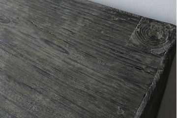 中古　希少!!　アンティーク調　総無垢材の味わい深い風合いが魅力的なボックス型コンソールテーブル(カウンターテーブル、サイドテーブル、飾り台)(R-081454)