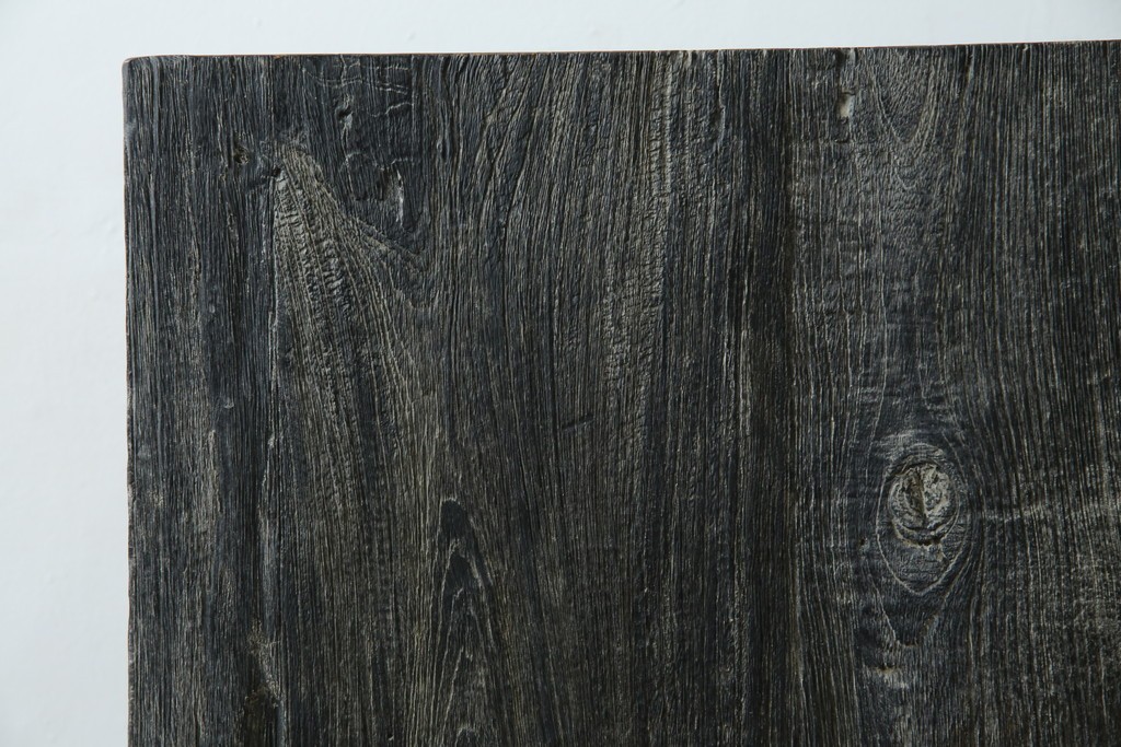 中古　希少!!　アンティーク調　総無垢材の味わい深い風合いが魅力的なボックス型コンソールテーブル　(R-081454)