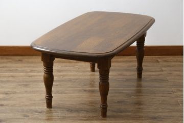 中古　柏木工(KASHIWA)　KL-011　楢(ナラ)材　落ち着いた色合いと上品なフォルムのセンターテーブル(座卓、ローテーブル、リビングテーブル)(R-081459)