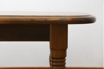 中古　柏木工(KASHIWA)　KL-011　楢(ナラ)材　落ち着いた色合いと上品なフォルムのセンターテーブル(座卓、ローテーブル、リビングテーブル)(R-081459)