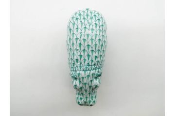 ヘレンド　ハンガリー　HEREND HVNGARY　グリーン　カバ　緻密な絵付けに匠の美技を感じるフィギュリン(緑、動物、金彩、フィッシュネット、ハンドペイント、置物、陶器)(R-081464)