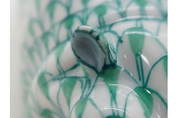ヘレンド　ハンガリー　HEREND HVNGARY　グリーン　カバ　緻密な絵付けに匠の美技を感じるフィギュリン(緑、動物、金彩、フィッシュネット、ハンドペイント、置物、陶器)(R-081464)