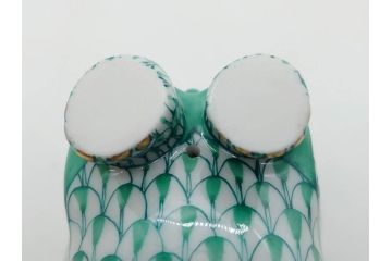 ヘレンド　ハンガリー　HEREND HVNGARY　グリーン　カバ　緻密な絵付けに匠の美技を感じるフィギュリン(緑、動物、金彩、フィッシュネット、ハンドペイント、置物、陶器)(R-081464)