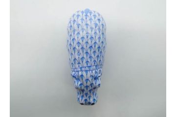 ヘレンド　ハンガリー　HEREND HVNGARY　ブルー　カバ　爽やかな雰囲気のフィギュリン(青、動物、金彩、フィッシュネット、ハンドペイント、置物、陶器)(R-081468)