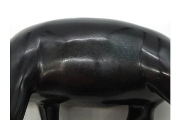 Loet Vanderveen(ロート・ヴァンダーヴィーン)　ブロンズ　カバ　52/1000　高さ 約8.7cm　シックで重厚感のある置物(彫刻、金彩、動物、アニマル、オブジェ、ディスプレイ、オランダ)(R-081469)　