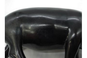 Loet Vanderveen(ロート・ヴァンダーヴィーン)　ブロンズ　カバ　52/1000　高さ 約8.7cm　シックで重厚感のある置物(彫刻、金彩、動物、アニマル、オブジェ、ディスプレイ、オランダ)(R-081469)　