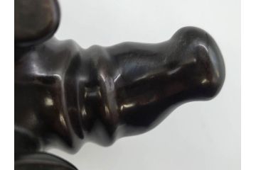 Loet Vanderveen(ロート・ヴァンダーヴィーン)　ブロンズ　カバ　52/1000　高さ 約8.7cm　シックで重厚感のある置物(彫刻、金彩、動物、アニマル、オブジェ、ディスプレイ、オランダ)(R-081469)　