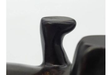 Loet Vanderveen(ロート・ヴァンダーヴィーン)　ブロンズ　カバ　52/1000　高さ 約8.7cm　シックで重厚感のある置物(彫刻、金彩、動物、アニマル、オブジェ、ディスプレイ、オランダ)(R-081469)　