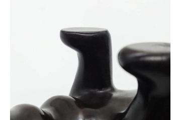 Loet Vanderveen(ロート・ヴァンダーヴィーン)　ブロンズ　カバ　52/1000　高さ 約8.7cm　シックで重厚感のある置物(彫刻、金彩、動物、アニマル、オブジェ、ディスプレイ、オランダ)(R-081469)　