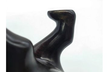 Loet Vanderveen(ロート・ヴァンダーヴィーン)　ブロンズ　カバ　52/1000　高さ 約8.7cm　シックで重厚感のある置物(彫刻、金彩、動物、アニマル、オブジェ、ディスプレイ、オランダ)(R-081469)　