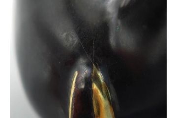 Loet Vanderveen(ロート・ヴァンダーヴィーン)　ブロンズ　カバ　52/1000　高さ 約8.7cm　シックで重厚感のある置物(彫刻、金彩、動物、アニマル、オブジェ、ディスプレイ、オランダ)(R-081469)　