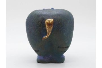 メキシコ　1993年　ICARUS　ブロンズ　カバ　オブジェ　232/1200　高さ 約10cm　穏やかな表情に癒される置物(彫刻、金彩、動物、アニマル、ディスプレイ)(R-081470)　