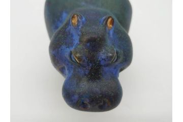 メキシコ　1993年　ICARUS　ブロンズ　カバ　オブジェ　232/1200　高さ 約10cm　穏やかな表情に癒される置物(彫刻、金彩、動物、アニマル、ディスプレイ)(R-081470)　