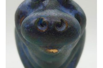 メキシコ　1993年　ICARUS　ブロンズ　カバ　オブジェ　232/1200　高さ 約10cm　穏やかな表情に癒される置物(彫刻、金彩、動物、アニマル、ディスプレイ)(R-081470)　