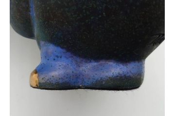 メキシコ　1993年　ICARUS　ブロンズ　カバ　オブジェ　232/1200　高さ 約10cm　穏やかな表情に癒される置物(彫刻、金彩、動物、アニマル、ディスプレイ)(R-081470)　