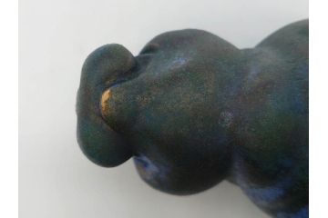 メキシコ　1993年　ICARUS　ブロンズ　カバ　オブジェ　232/1200　高さ 約10cm　穏やかな表情に癒される置物(彫刻、金彩、動物、アニマル、ディスプレイ)(R-081470)　
