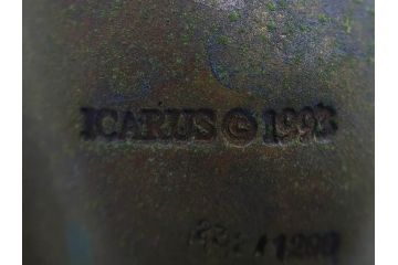 メキシコ　1993年　ICARUS　ブロンズ　カバ　オブジェ　232/1200　高さ 約10cm　穏やかな表情に癒される置物(彫刻、金彩、動物、アニマル、ディスプレイ)(R-081470)　