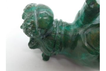 天然石　ヴァーダイトなど　カバ　ひとつひとつの表情の違いが魅力的な置物5点セット(彫刻、動物、アニマル、アフリカ、ジンバブエ、オブジェ、ディスプレイ)(R-081471)