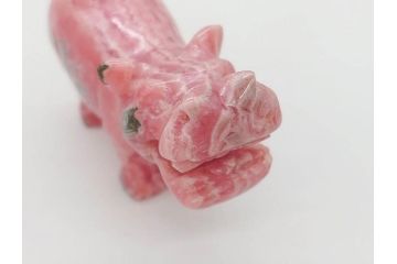 中国?　マカライト　瑪瑙?　カバ　お部屋のアクセントになる置物6点セット(彫刻、動物、アニマル、オブジェ、ディスプレイ)(R-081472)