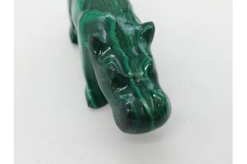 中国?　マカライト　瑪瑙?　カバ　お部屋のアクセントになる置物6点セット(彫刻、動物、アニマル、オブジェ、ディスプレイ)(R-081472)