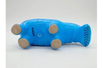 メトロポリタン美術館　ウィリアム　MMA　マグネット　カバ　鮮やかなターコイズブルーが目を引く置物など7点セット(ミュージアムグッズ、エジプト、青、居眠り、動物、アニマル、オブジェ、ディスプレイ、陶器)(R-081475)