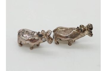 STERLING　SILVER　925　カバ　置物など14点(ホールマーク、動物、アニマル、オブジェ、ディスプレイ、アクセサリー)(R-081478)
