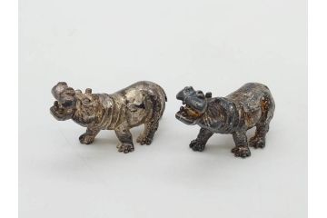STERLING　SILVER　925　カバ　置物など14点(ホールマーク、動物、アニマル、オブジェ、ディスプレイ、アクセサリー)(R-081478)