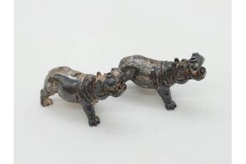 STERLING　SILVER　925　カバ　置物など14点(ホールマーク、動物、アニマル、オブジェ、ディスプレイ、アクセサリー)(R-081478)