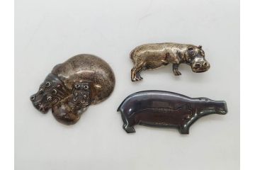 STERLING　SILVER　925　カバ　置物など14点(ホールマーク、動物、アニマル、オブジェ、ディスプレイ、アクセサリー)(R-081478)