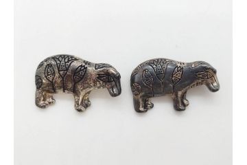 メトロポリタン美術館　MMA　青いカバ　ウィリアム　STERLING　キーホルダー　カフス　ネックレス　アクセサリーなど16点セット(ミュージアムグッズ、エジプト、動物、アニマル、キーリング、ブローチ、ブックマーク)(R-081479)