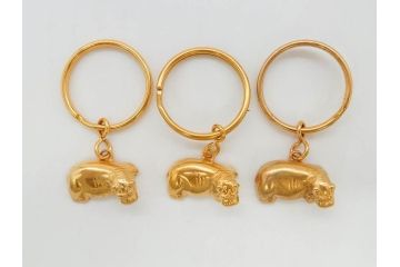 メトロポリタン美術館　MMA　青いカバ　ウィリアム　STERLING　キーホルダー　カフス　ネックレス　アクセサリーなど16点セット(ミュージアムグッズ、エジプト、動物、アニマル、キーリング、ブローチ、ブックマーク)(R-081479)