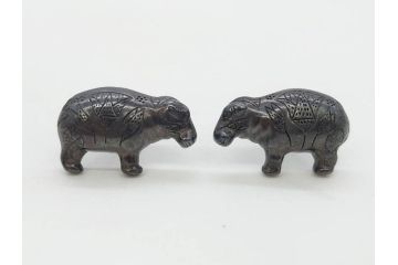 メトロポリタン美術館　MMA　青いカバ　ウィリアム　STERLING　キーホルダー　カフス　ネックレス　アクセサリーなど16点セット(ミュージアムグッズ、エジプト、動物、アニマル、キーリング、ブローチ、ブックマーク)(R-081479)