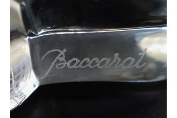 フランス　Baccarat　バカラ　カバ　美しい透明感が魅力の置物3点セット(動物、アニマル、オブジェ、ディスプレイ、フルレッドクリスタルガラス)(R-081480)