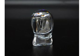 フランス　Baccarat　バカラ　カバ　美しい透明感が魅力の置物3点セット(動物、アニマル、オブジェ、ディスプレイ、フルレッドクリスタルガラス)(R-081480)
